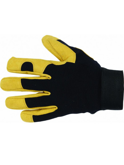 Gants de travail cuir Solidur FRMAGF - Marron / Noir