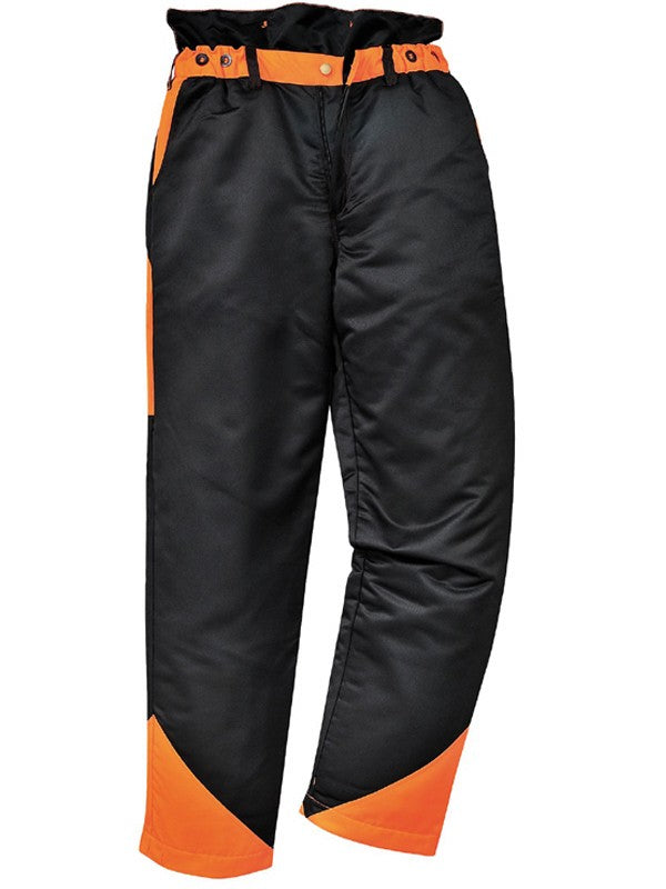 Pantalon Bucheron Portwest CH11 - Noir/Orange